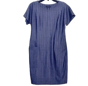 Apostrophe Fischgrät Etuikleid Gr. 4 Flügelärmel gefüttert anthrazit & rosa  - Bild 1 von 11