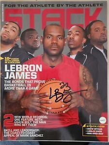 Lebron James Autographed Basketball Magazine With Certification