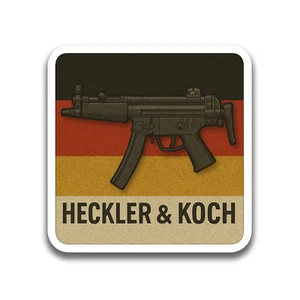 Mp5 German style Sticker 3 inch Vinyl Decal Vintage H&K Heckler & Koch - Picture 1 of 2