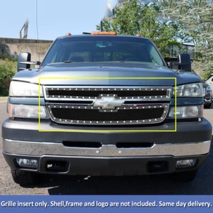 Fits 2006 Chevy Silverado 1500/2005-2006 2500/3500 Rivet Stainless Mesh Grille - Picture 1 of 7
