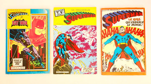 Set of 3 Superman Comic books in French, Superman and Batman, 1980s, SC