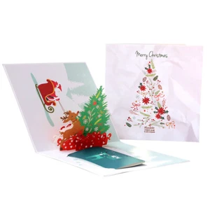 Christmas tree and deer pop up card - Picture 1 of 8