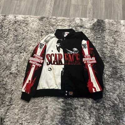 Scarface Al Pacino Embroidered Cotton Snap Jacket Men’s Cut Tag JH Design GRAIL - Image 1 of 4