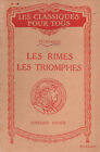 Les Rimes -  Les Triomphes / PETRARQUE / Les Classiques pour tous - 1948