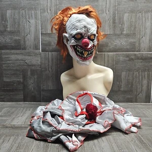 Twisted Clown Scary IT halloween Costume Boys New Large 10-12 - MISSING JUMPSUIT - Picture 1 of 12