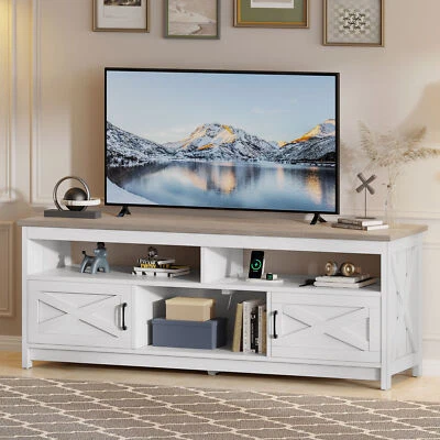 TV Stand for 75" TV with Power Outlet Entertainment Center Media Console Cabinet - Image 1 of 4