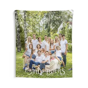 Personalized Indoor Wall Tapestry 36" × 26" | Original Photo | Custom Gift Idea - Picture 1 of 3
