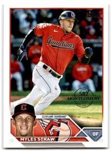 2023 Topps 582 Montgomery Club Myles Straw Cleveland Guardians #474