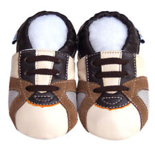 Jinwood Soft Sole Leather Baby Shoes Boy Girl Toddler Infant TrainerBeige 18-24M