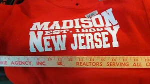 New Red Madison New Jersey NJ Sweatshirt Pullover Hoodie soccer football shirt - Picture 1 of 6