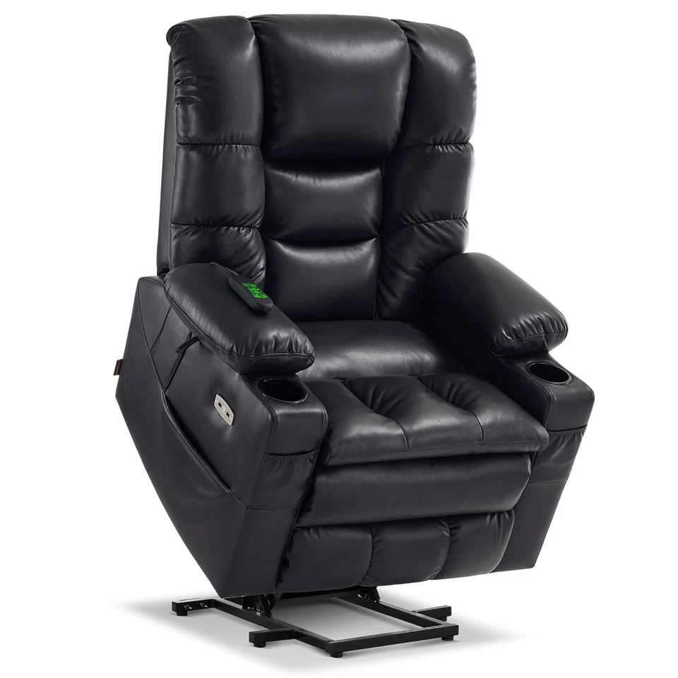 MCombo Large Dual Motor Power Lift Recliner Chair , Faux Leather 7634