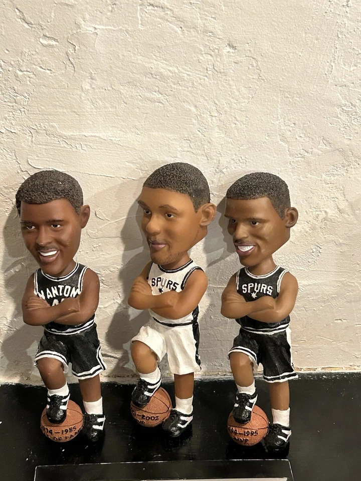 Gervin, Robinson, Duncan Bobblehead San Antonio Spurs The Legend Continues w Box - Image 1 of 4