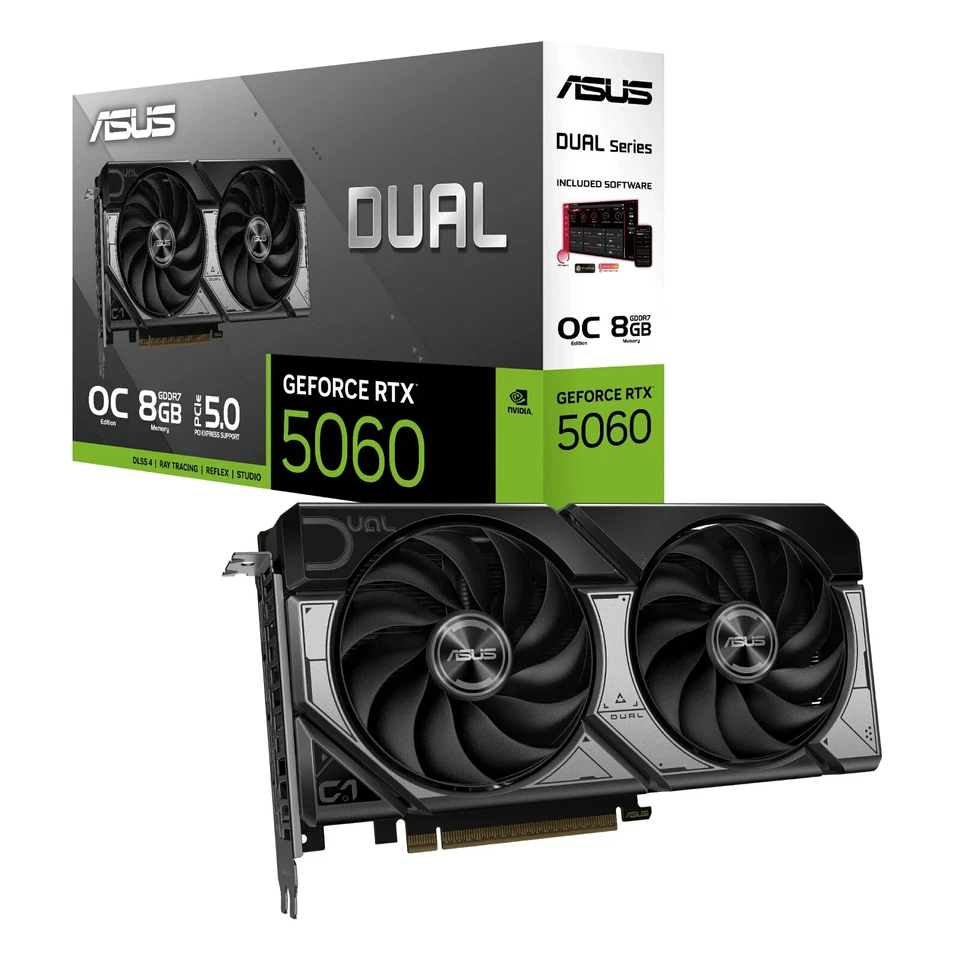 ASUS Dual -RTX5060-O8G NVIDIA GeForce RTX 5060 8 GB GDDR7 - Immagine 1 di 4