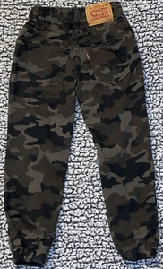 Levis Jogger Pants Boys 6 Reg Camo 5-6 Yrs Youth Kids Cuff Stretch Pockets - Picture 1 of 14