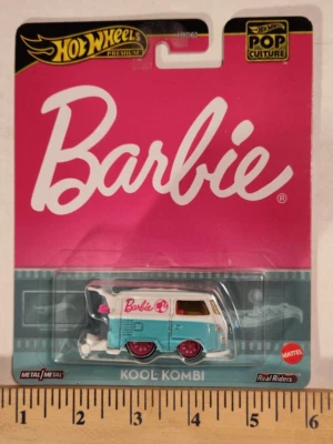 2024 Hot Wheels Premium Pop Culture Barbie Volkwagen Kool Kombi (turquoise/pink) - Image 1 of 3