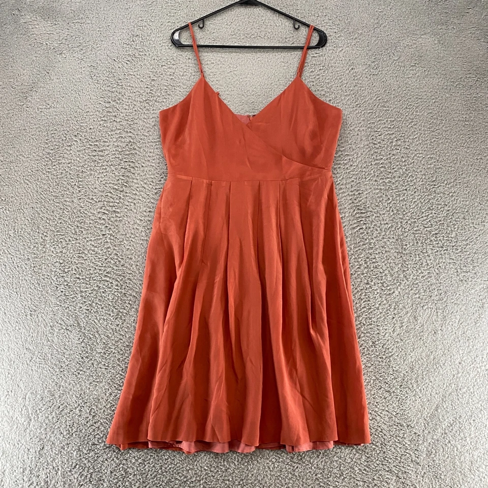 Madewell Cami платье женщин 14 папоротника искусственного надежном 100% шелк тонкий регулируемый ремень - Изображение 1 из 4