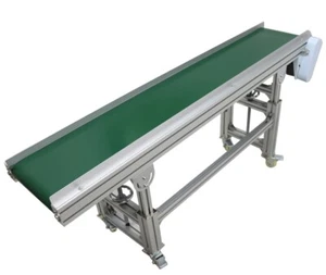 70" x12" Inclined Belt Conveyor Transfer Equipment Aluminum Alloy Stand PVC Belt - Picture 1 of 20