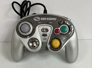 Gamecube Controller Trigger Grip Silver Wired Game Elements Tested Working - Picture 1 of 10