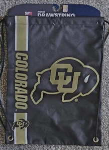 Colorado Buffaloes Drawstring Backpack, Black, 13" Wide x 18" Long, New - Picture 1 of 4