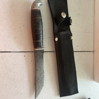 west-cut boulder colorado co. fixed blade hunting fishing knife 1930s vtg old - Image 1 of 4