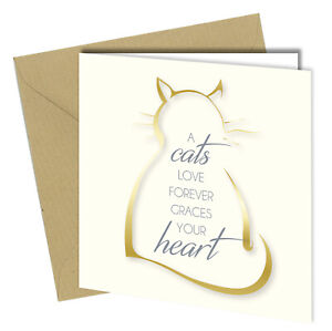 #107 A cats love | Cat Bereavement Sorry for your loss Death condolence card