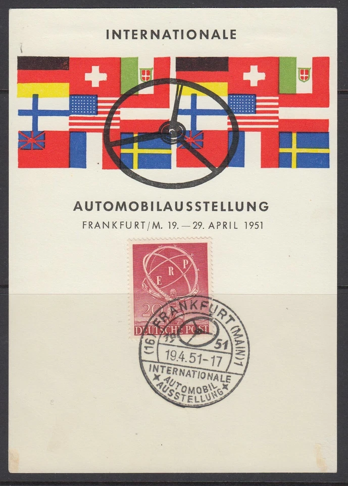 Germany, Berlin, Scott 9N68, used on souvenir card - Image 1 of 1