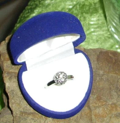 zarter Kugel DAMENRING VorsteckRing  rundum Swarovski*Elemente**Gr. 16 bis 20 - Bild 1 von 4