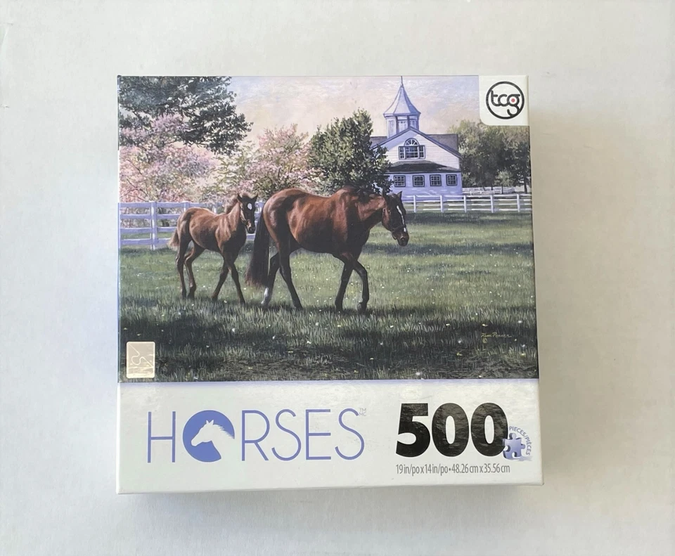 Rompecabezas Colección Caballos 500 piezas Primavera en KY TCG Sure-Lox 19x14 en Nuevo Foto 1 de 4