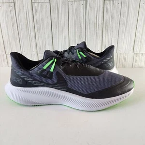 Nike Quest 3 Shield Men's Black Green Running Training Shoes Size 13 CQ8894001 - Picture 1 of 7