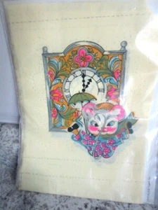 12 bloques de edredón estampados vintage "Hickory Dickory Dock" Kugel-Vogart #83B - Imagen 1 de 4
