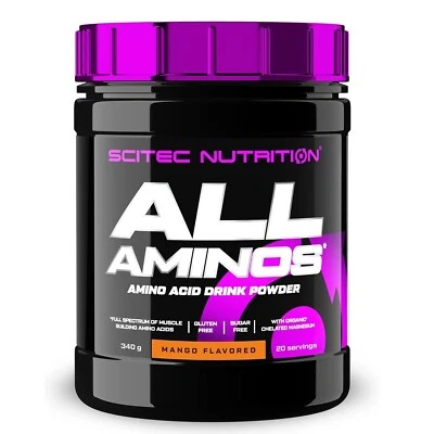 Scitec Nutrition All Aminos Amino Acid Drink Powder with EAA & BCAA, Mango 340g - Image 1 of 4