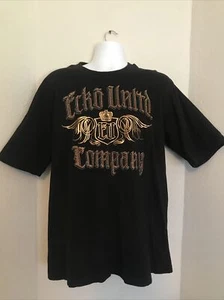 ECKO ULTD CO GOLD FOIL EMBOSSED LOGO - BLACK XL T-SHIRT - Picture 1 of 6
