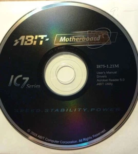 ABIT Motherboard IC7 Series I875-1.21M Drivers Utility Install CD - Picture 1 of 1