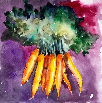 Tomatoes Watercolor Painting - Realistic Kitchen Wall Decor 23,5 cm - image 1 of 4