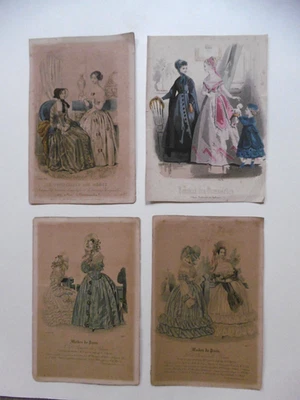 Gravures mode 19°s Journal des demoiselles Modes de Paris Conseiller des dames - Photo 1/4