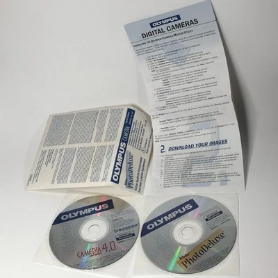 Vintage Olympus Camedia Adobe Photodeluxe Digital Camera Software 2Disc Rev 4.0 - Image 1 of 4