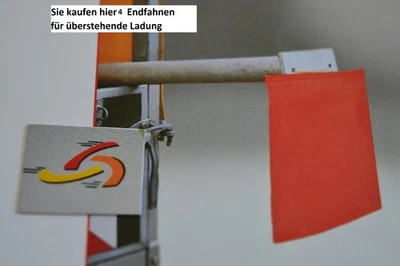 4 x Warnfahne Warnflagge Endfahne Schlussfahne rot 300X300MM Ladungssicherung - Bild 1 von 4