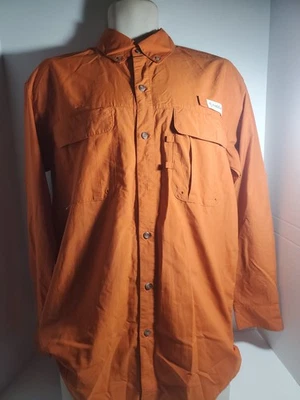 Magallanes Exterior Equipo de Pesca Pescador Ajuste Talla Pequeña S Naranja Camisa de Pesca Botón Foto 1 de 4