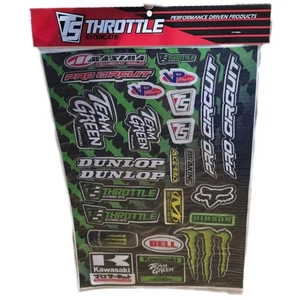 Pro Circuit Team Logo Decal Sheet V.2 Throttle Syndicate Universal Decal Sheet - Picture 1 of 2