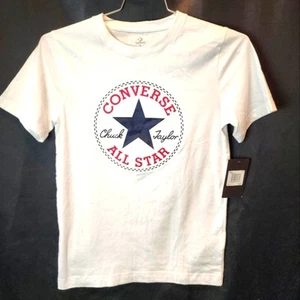 Converse Chuck Taylor All Star Tee New White T-Shirt Short Sleeve Boys Size L - Picture 1 of 6