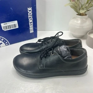 Birkenstock Navarino Leather Shoe Black Narrow Fit 1006957 Women 9/Men 7 NWB - Picture 1 of 10