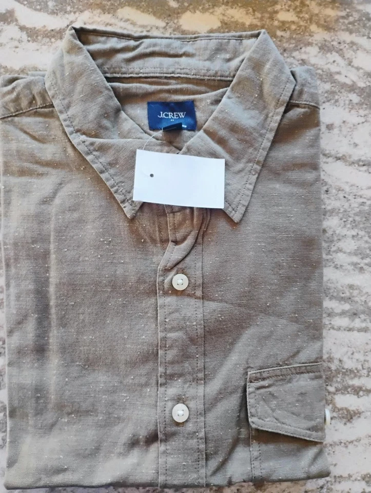 Jcrew Mens Long Sleeve Textured Oxford Shirt Large MINT FREE SHIPPING! - Image 1 of 1