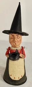 Vintage Poliwoggs American Folk Art Halloween Figure Witch Hat Black Cat Details - Picture 1 of 21