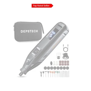 12V Cordless Rotary Tool Kit with Display, 35000RPM, 48 Accessories, Fast Charge - Picture 1 of 14