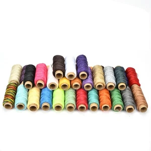 ~36 Colors 50 Meters/Roll 150D Leather Crafts Sewing Thread Hand Stitching Waxe - Picture 1 of 9