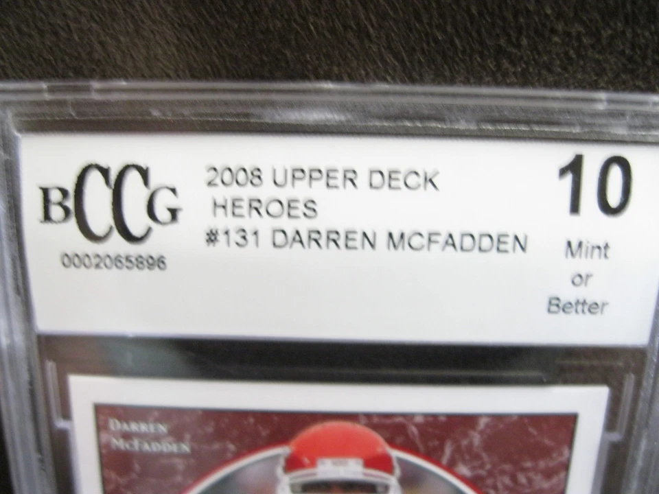 Darren McFadden RC 2008 UPPER DECK HEROES ROOKIE GRADED BCCG10!RAIDERS RB RC - Image 1 of 1