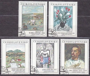 CZECHOSLOVAKIA 1987 SC#2678/82 USED set, Paintings in national galleries. - Imagen 1 de 1