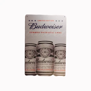 Tin Sign BUDWEISER BEER Sprint Drink Bar Whisky Rustic Look - Picture 1 of 1