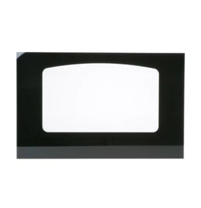 GE Genuine OEM WS01L07859 OVEN DOOR GLASS OUTER, BLK - Picture 1 of 2