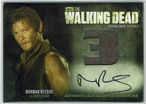 Walking Dead Season 3 Part 2 Autograph Wardrobe AM10 Norman Reedus Daryl Dixon - Picture 1 of 2